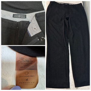 Women's Peruvian Connection Charcoal Gray Wool Blend Dress Pants Size 8 Trousers